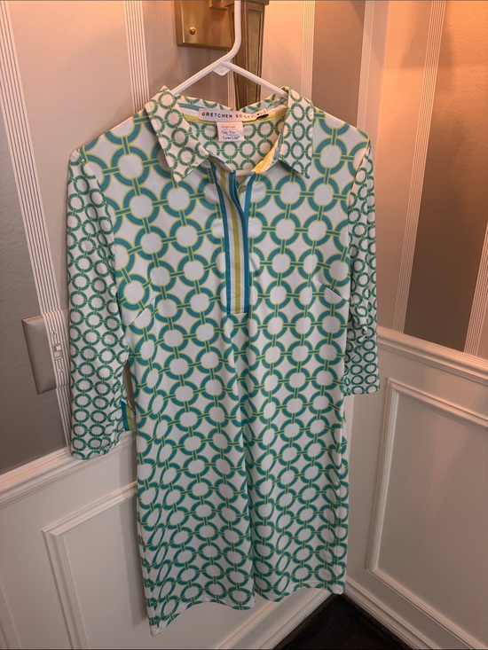 Gretchen Scott Designs Dresses & Skirts - Gretchen Scott Everywhere Dress – Lifesaver Print Green & Blue